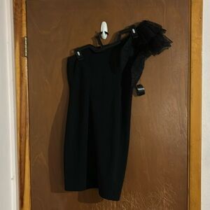 Black one shoulder dress